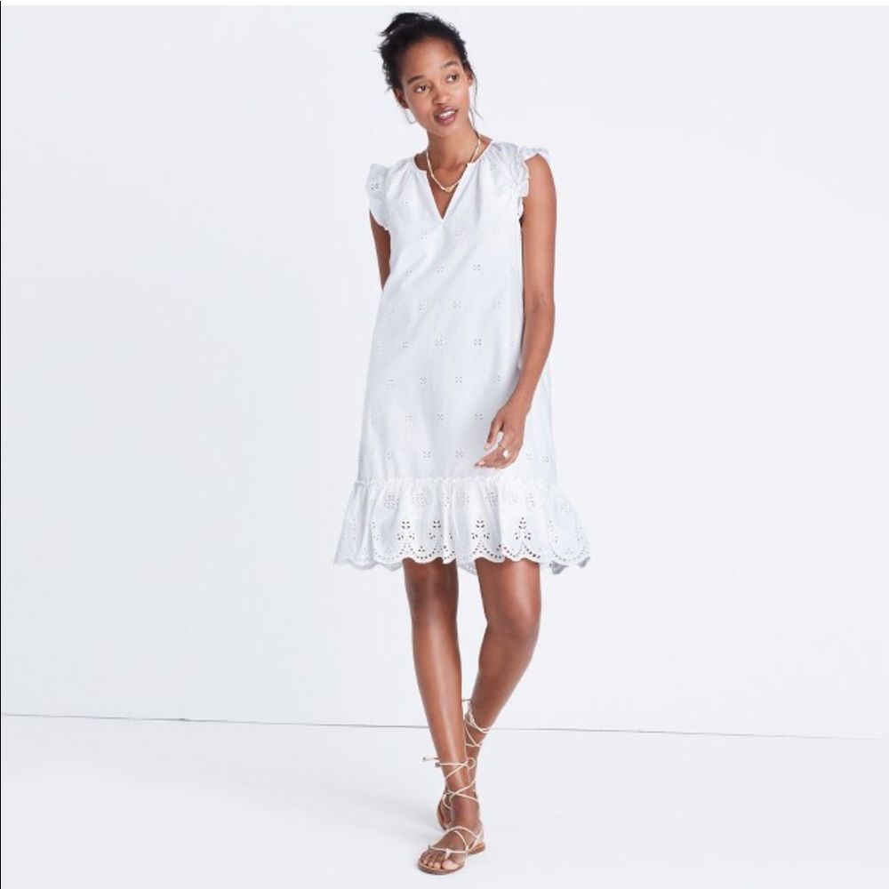 Madewell | White Eyelet Garden Dress
